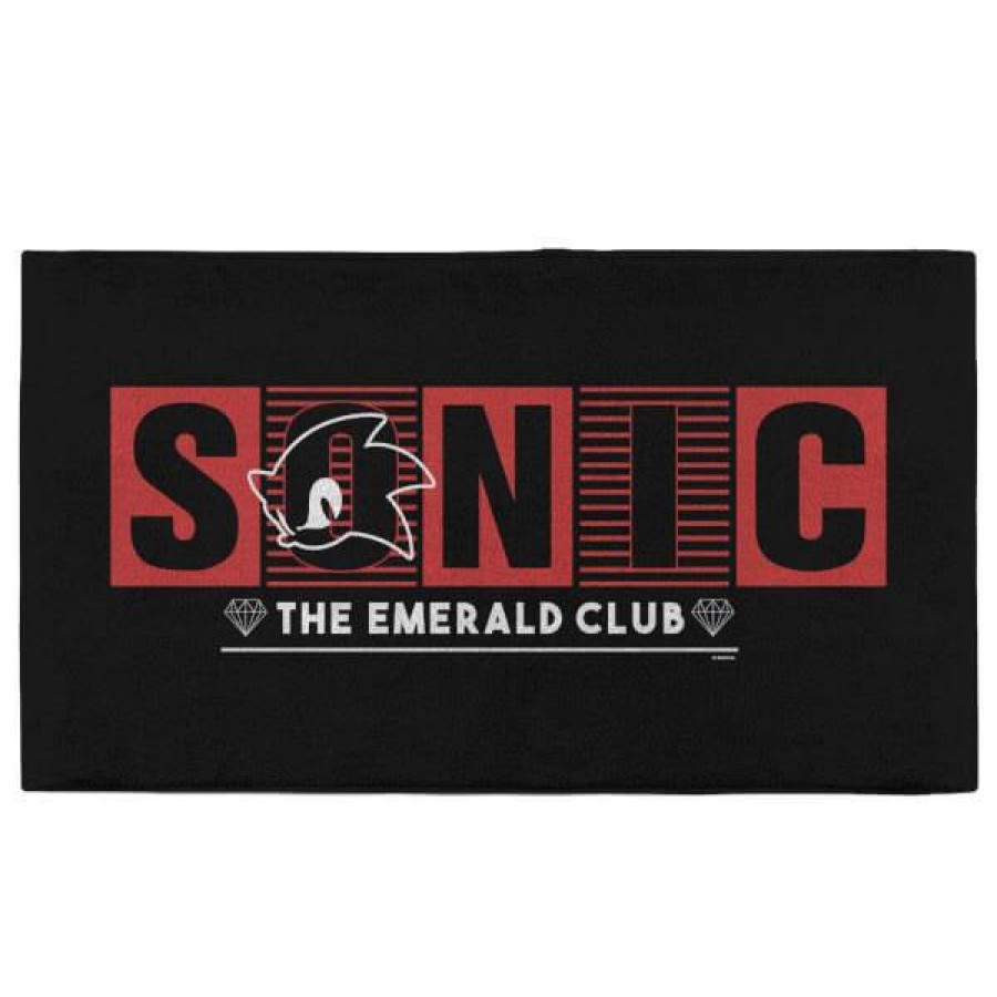 Soft Furnishings * | Shoping Sonic The Hedgehog The Emerald Club Gym Towel