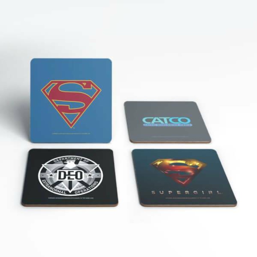 Tabletop * | Cheap Online Dc Supergirl Tv Coaster Set