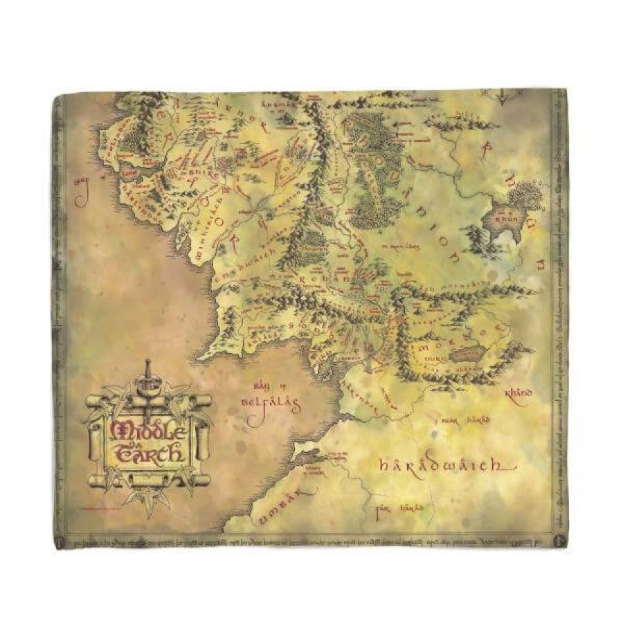 Soft Furnishings * | Best Choice Lord Of The Rings Middle Earth Fleece Blanket