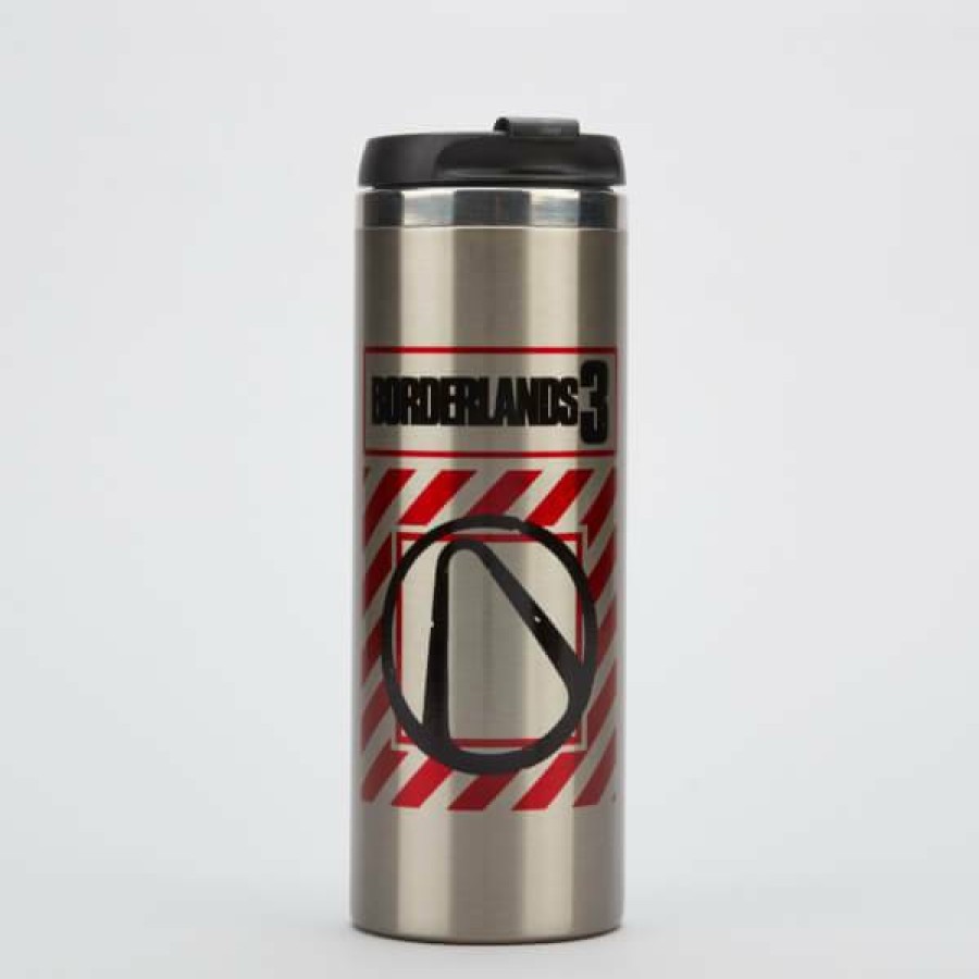 Geek Drinkware * | Cheap Online Borderlands 3 Borderlands 3 Vault Stainless Steel Thermo Travel Mug Metallic Finish