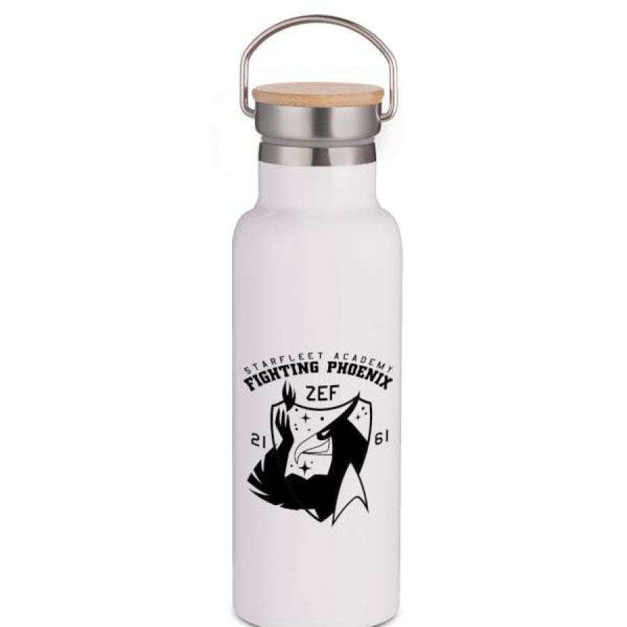 Geek Drinkware * | Latest Star Trek Starfleet Portable Insulated Water Bottle White