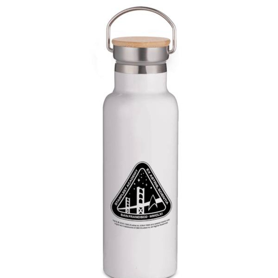 Geek Drinkware * | Latest Star Trek Starfleet Portable Insulated Water Bottle White