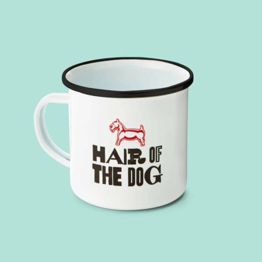 Geek Drinkware * | Best Choice Monopoly Hair Of The Dog Enamel Mug White