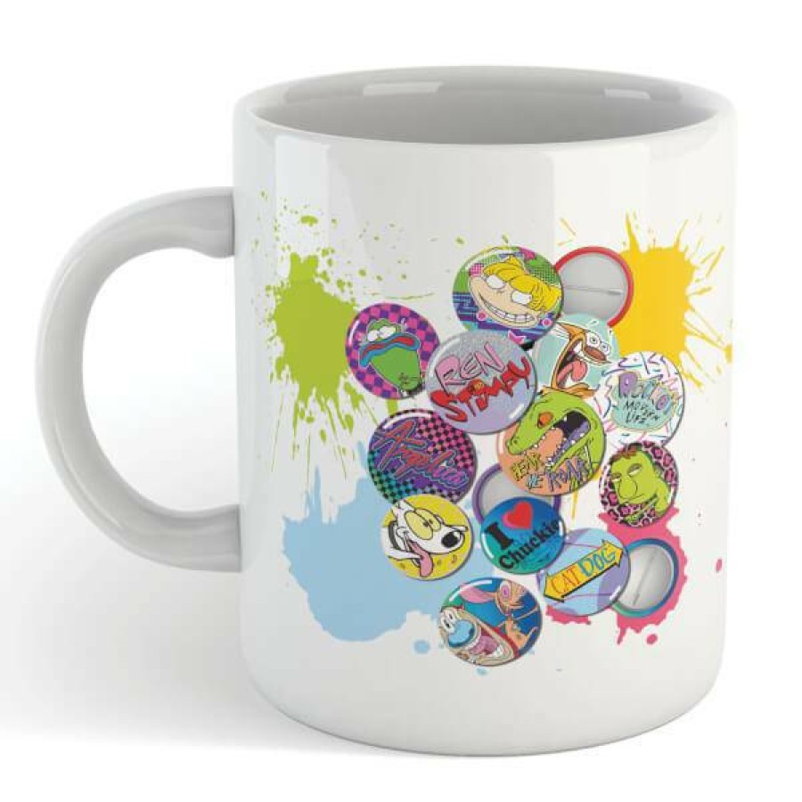 Geek Drinkware * | Free Delivery Nickelodeon Badges Mug