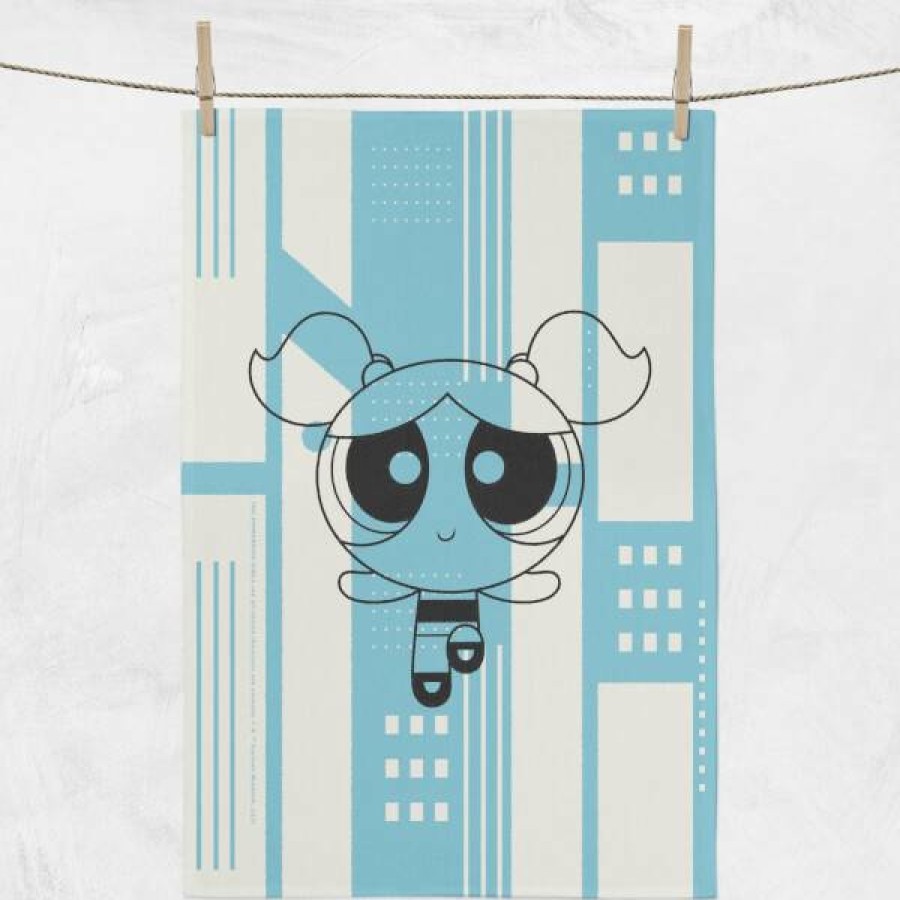 Soft Furnishings * | Free Delivery Powerpuff Girls Bubbles Tea Towel