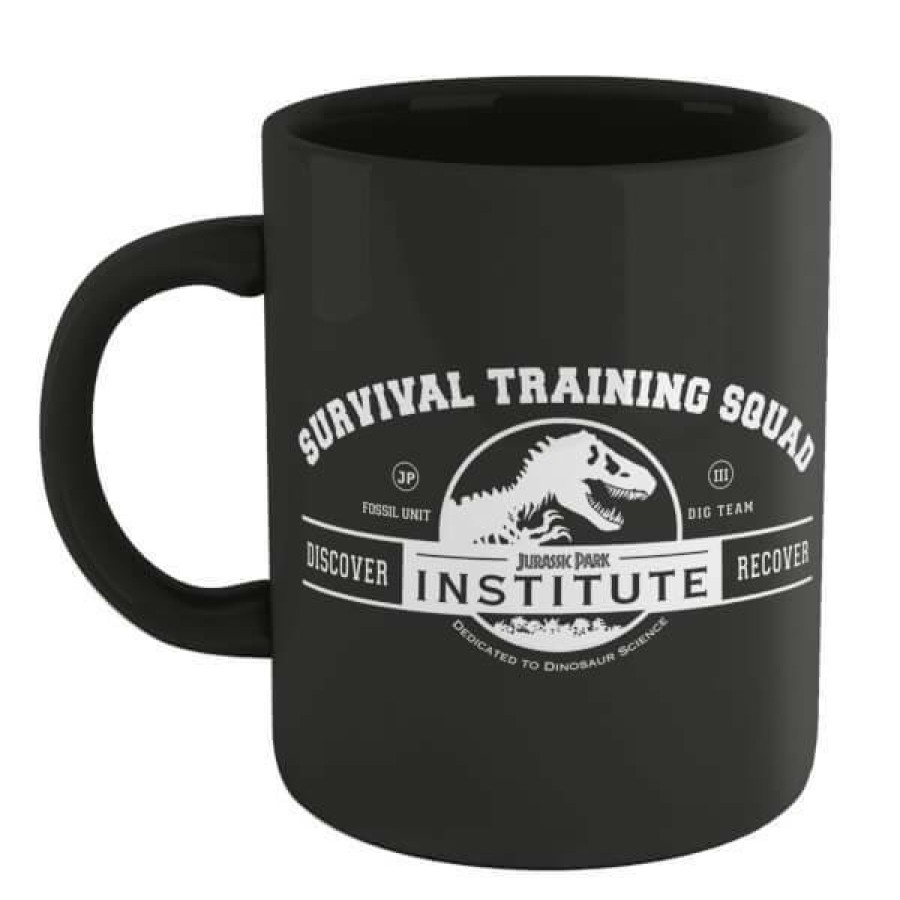 Geek Drinkware * | Excellent Quality Jurassic Park Survival Training Squad Mug Black