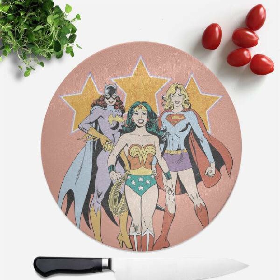 Tabletop * | With Discount Dc Superhero Women Round Chopping Board