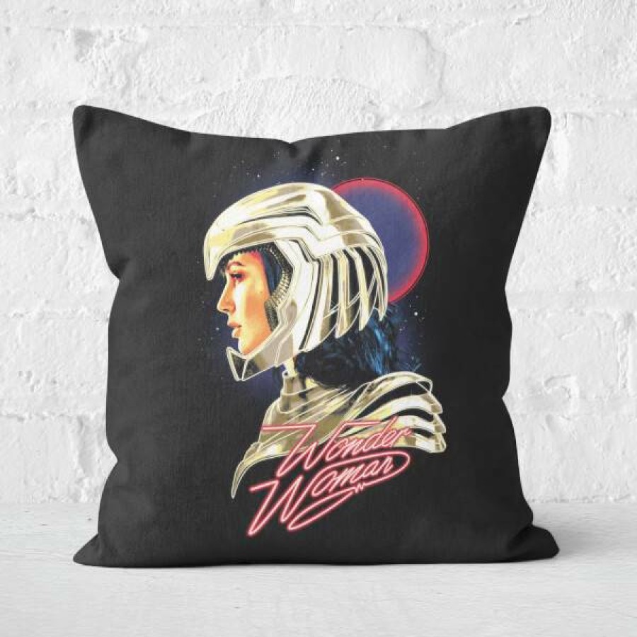 Soft Furnishings * | Promotion Wonder Woman Retro Neon Square Cushion