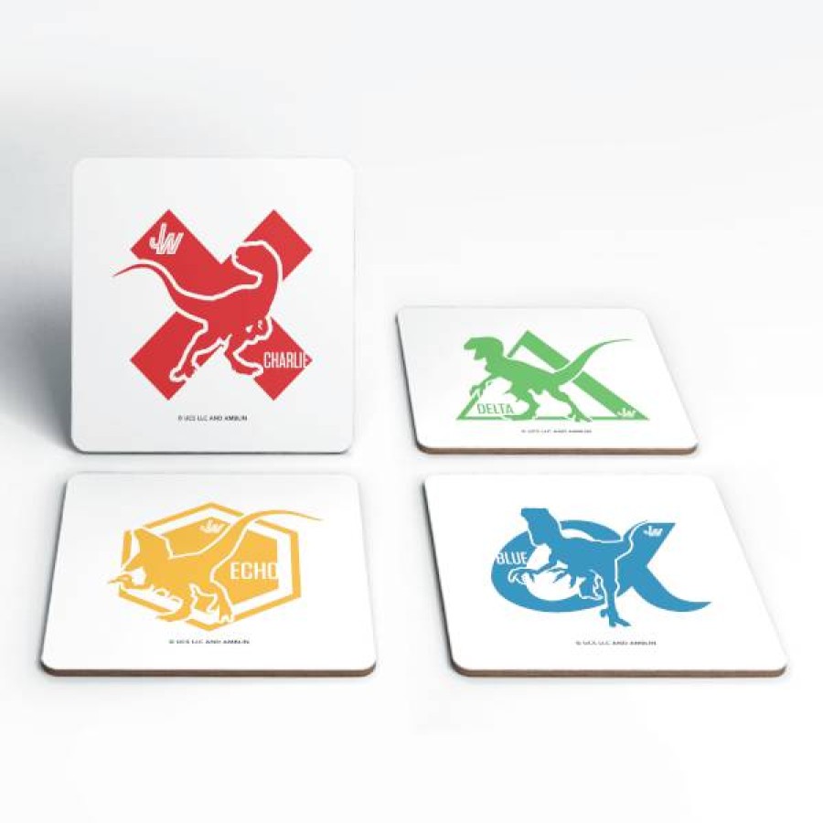 Tabletop * | Free Delivery Jurassic World Raptors Coaster Set