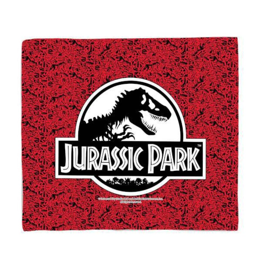 Soft Furnishings * | Shoping Jurassic Park Logo Fleece Blanket