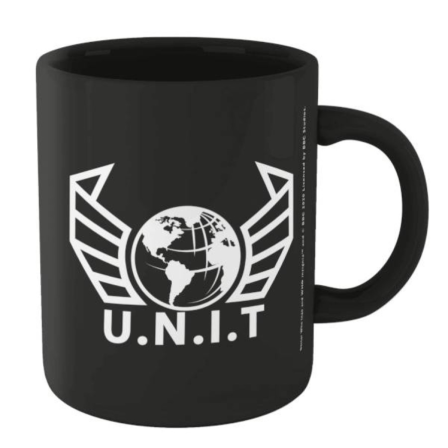 Geek Drinkware * | New In Doctor Who U.N.I.T. Mug Black