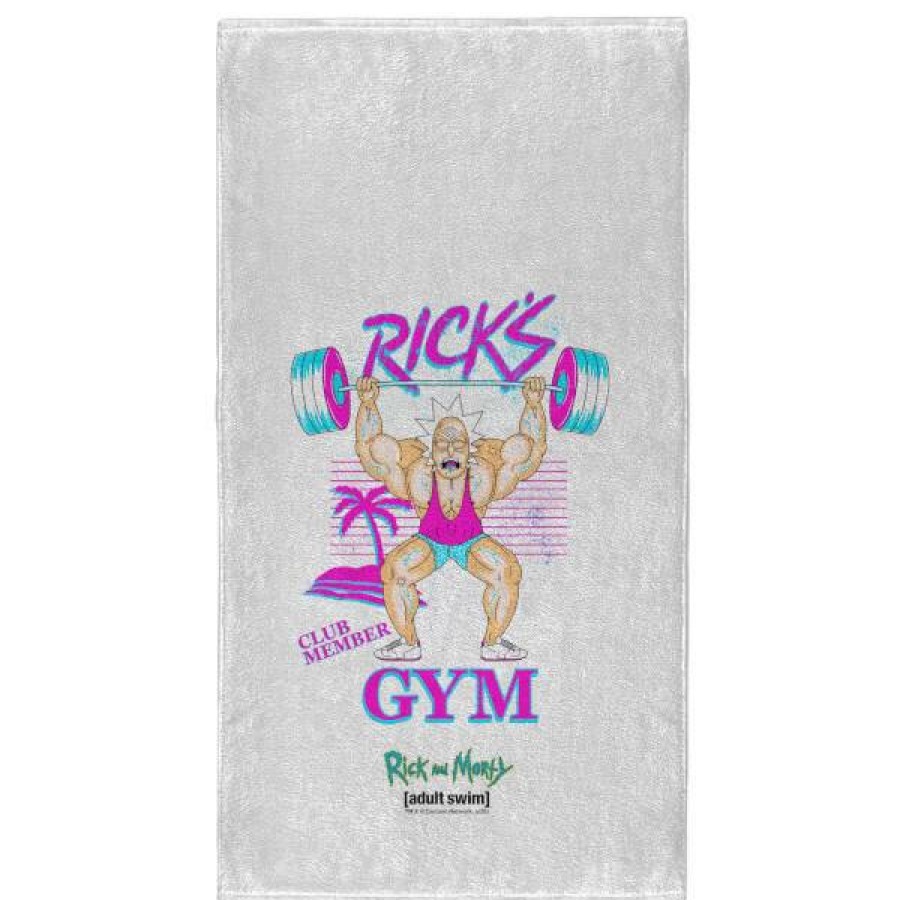 Soft Furnishings * | Top Sellers Rick And Morty Ricks Gym Fitness Towel