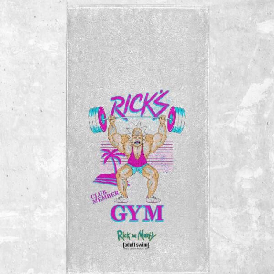 Soft Furnishings * | Top Sellers Rick And Morty Ricks Gym Fitness Towel