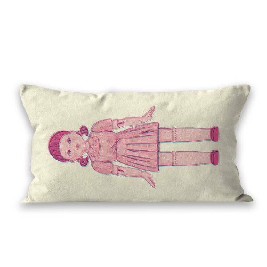 Soft Furnishings * | Clearance Sale Squid Game Doll Glitch Rectangular Cushion