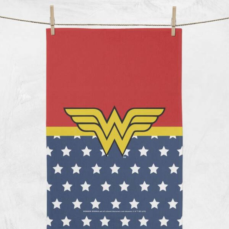 Soft Furnishings * | With Discount Wonder Woman Tea Towel