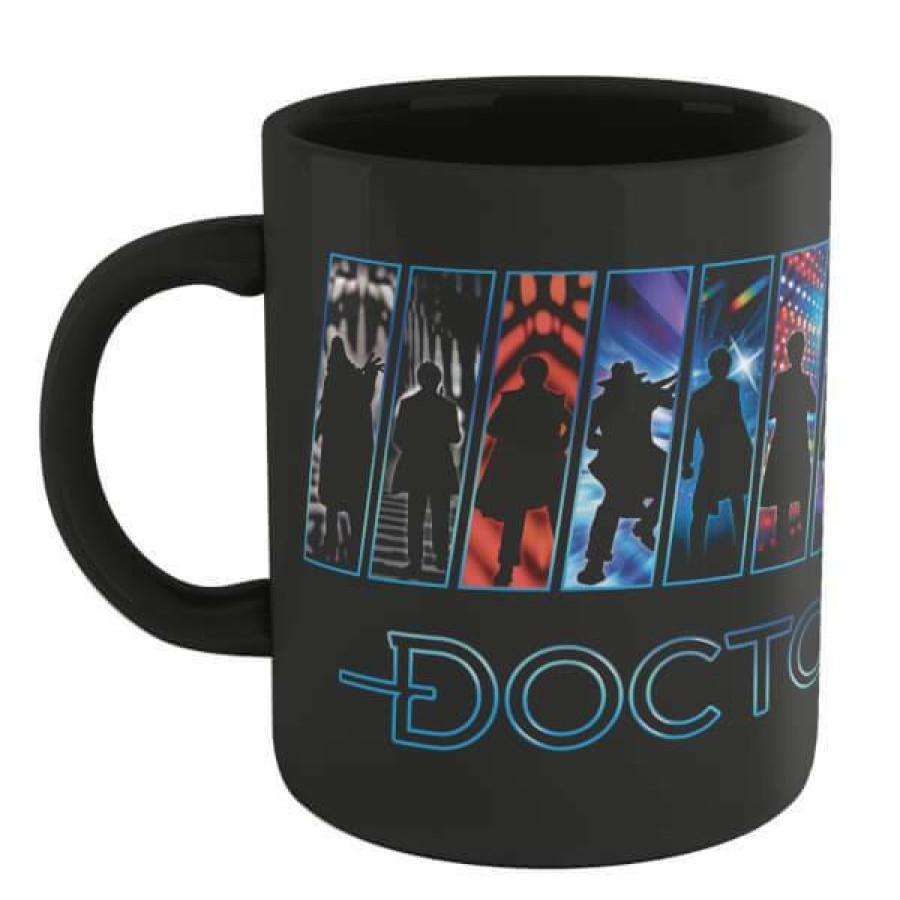 Geek Drinkware * | Best Sellers Doctor Who 13 Doctors Mug Black