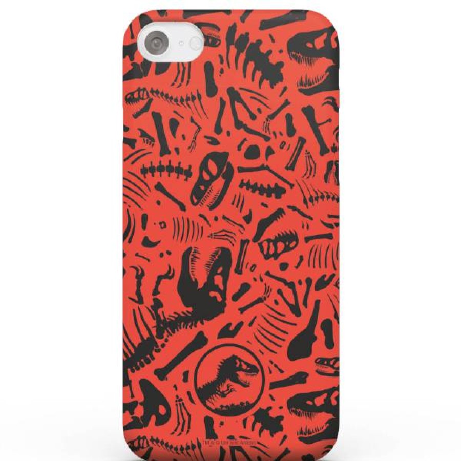 Tv & Movie Merchandise * | Top Sellers Jurassic Park Red Pattern Phone Case For Iphone And Android