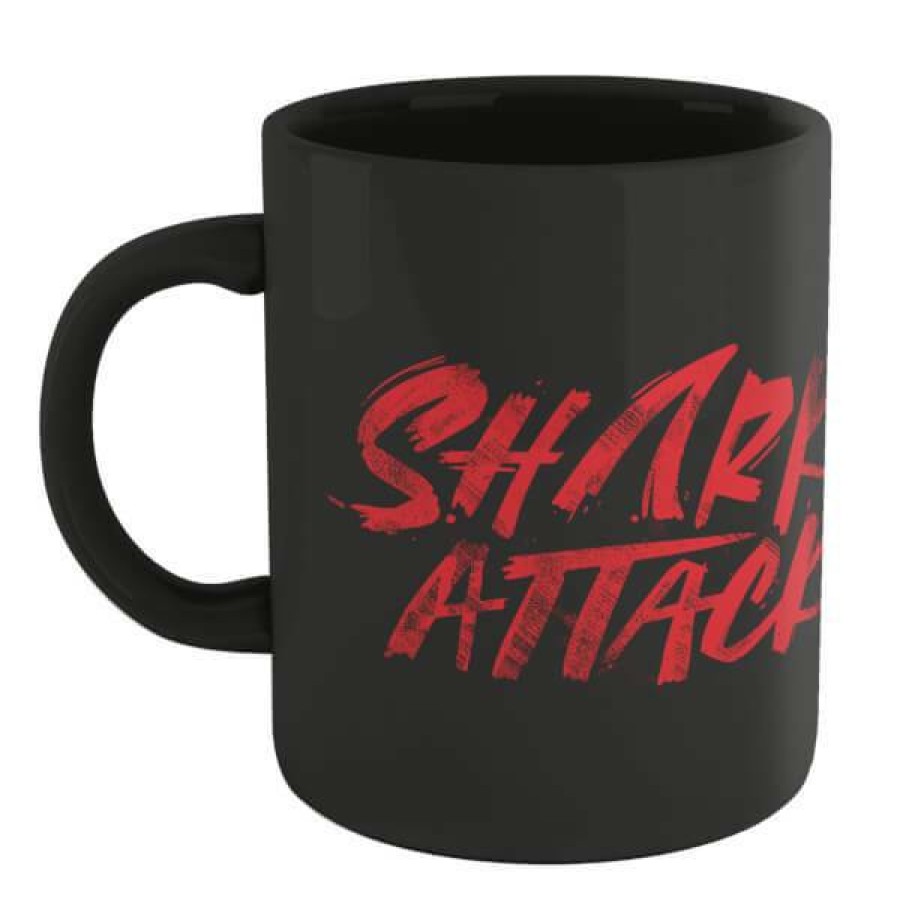 Geek Drinkware * | Cheap Online Jaws Shark Attack Mug Black