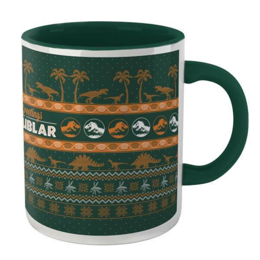 Geek Drinkware * | Top Sellers Seasons Greetings From Isla Nublar Mug Green