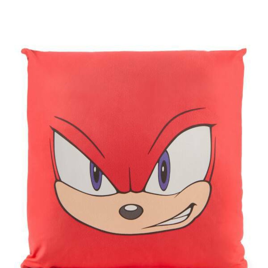 Soft Furnishings * | Top Sellers Sonic The Hedgehog Knuckles Face Square Cushion