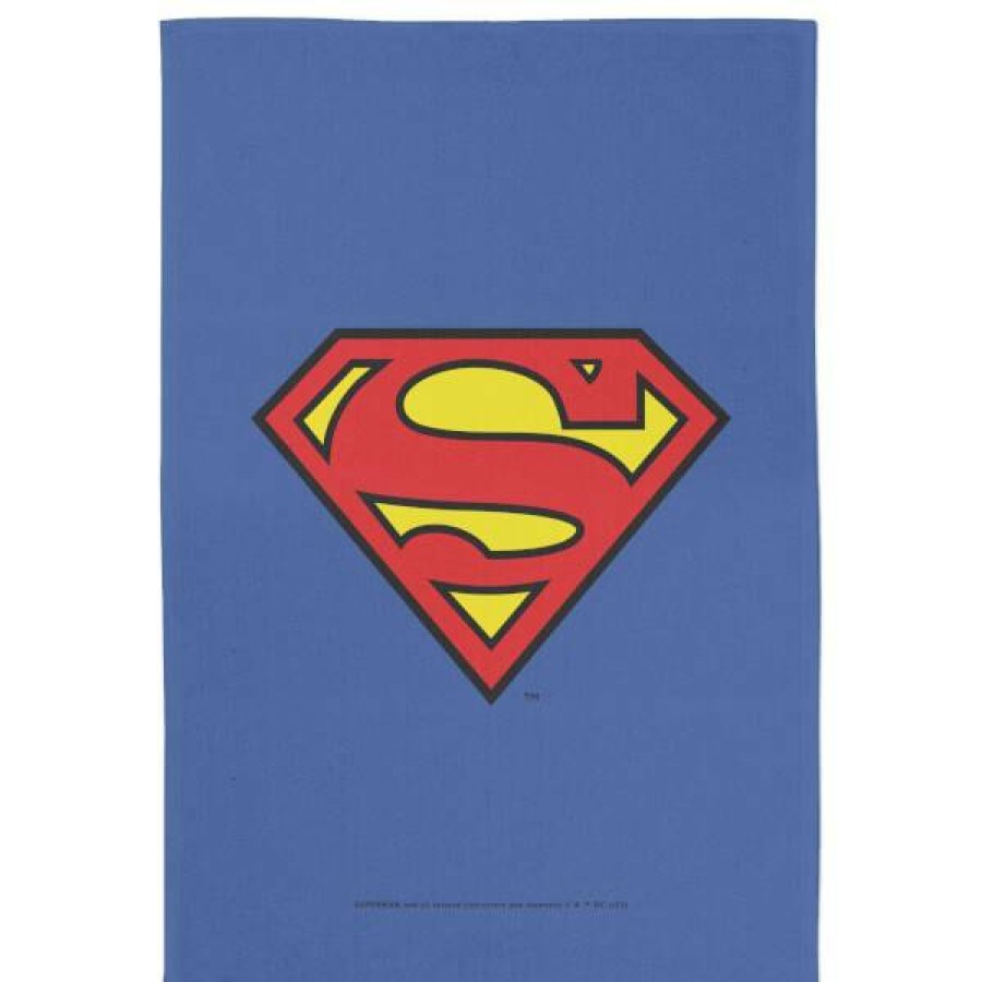 Soft Furnishings * | Free Delivery Superman Superman Tea Towel