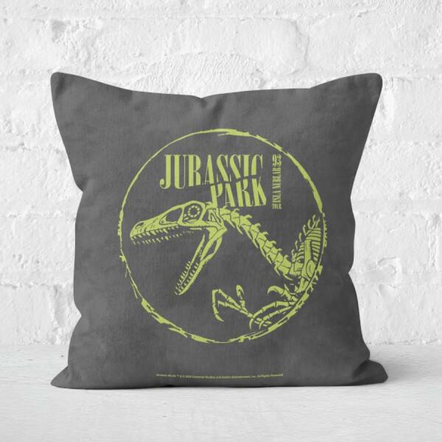 Soft Furnishings * | Free Delivery Jurassic Park Skell Square Cushion