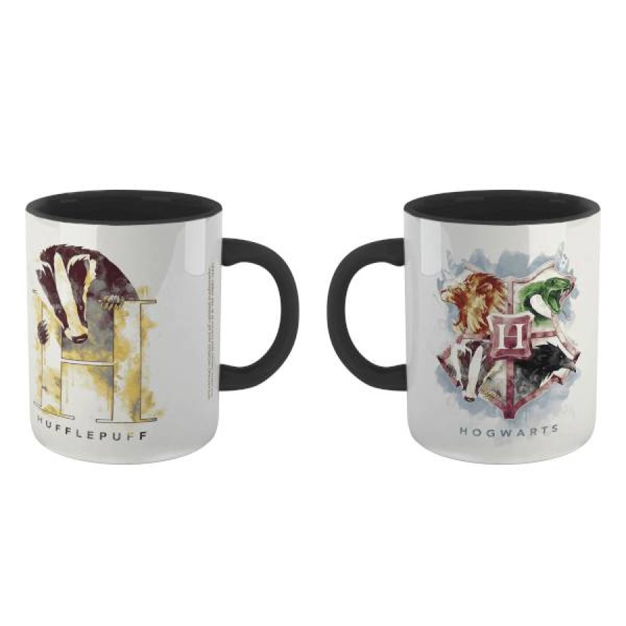 Geek Drinkware * | Outlet Sale Harry Potter Hufflepuff Mug Black