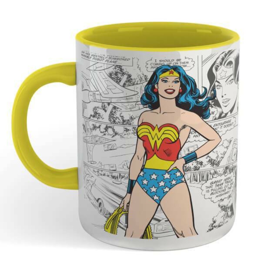 Geek Drinkware * | Best Choice Wonder Woman Comic Mug Yellow